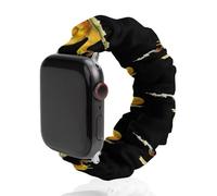 Yellow Snails Elastic Scrunchie Watch Bands Bracelet Strap Compatible with IWatch Series 6 5 4 3 2 1 Silver-style 38mm/40mm