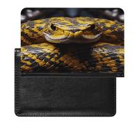 Yellow Snake Passport Holder Cover Passport Cover Protector Essentials with Credit Card Slots Slim Travel Wallet Covers Documents Organizer Protector for Man&Women