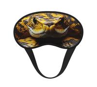 Yellow Snake Sleep Mask for Side Sleeper, Blackout Eye Mask for Women Men, Zero Pressure Sleeping Masks Soft Breathable Eye Cover Comfortable Blindfold Eyeshade for Night Sleep