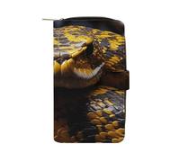 Yellow Snake Wallet Multifunctional Wallets for Men Compact Wallet Purse Passport Bag