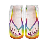 Yellow Socks 6 Pairs Ladies Socks Cotton Socks Women'S Socks Black Ankle Socks Socks for Women 3D Pattern Manicure Print Socks Flip Flop Funny Hidden Running Socks Women (Hot Pink, One Size)