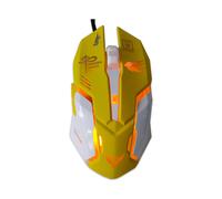 (Yellow sound) 2400DPI Gaming Mouse Color Backlit Silent Mouse USB Wired Gaming Mouse Pink Computer Professional for Lol Data Laptop