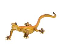 Yellow Speckled Gecko Lizard Resin Wall Shed Sculpture Statue House Small
