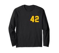 Yellow Sports Team Number #42 Long Sleeve T-Shirt