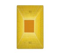 Yellow Square Grid Simple Minimalist Abstract Single Toggle Blank Wall Plate Light Switch Cover Decorative 1 Gang for Kitchen Room Bathroom Size 11.4x7cm