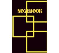 YELLOW SQUARES THEME NOTEBOOK: Modern Architectural-Inspired Yellow Squares Design Blank-Lined Black Background Notepad Journal - 6 X 9 INCHES - 150 PAGES
