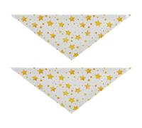 Yellow Star Bubble Dog bandanas bulk Snap Button Soft Dog Scarf Cute Pet Holiday Set for Dogs Cats S