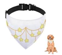 Yellow Star Decoration Dog Bandana with Adjustable Strap D Ring Dog Scarf Pet Bibs Triangle Pet Triangle Neckerchief Accessories for Dogs Puppy Dogs Cats Decor Machine Washable