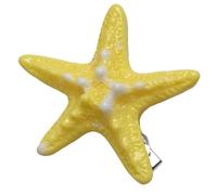 Yellow Star Fish Hair Clip Nonslip Side Bangs Barrette Braid Hair Holder For Lady Comfortable All Day Wear Strong Grip