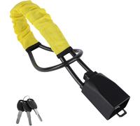 (Yellow) Steering Wheel Lock with 3 Keys,Seat Belt Lock High Visibility Car Lock Cut Resistance Anti-Theft Device Universal Steering Wheel to Seat Belt Lock
