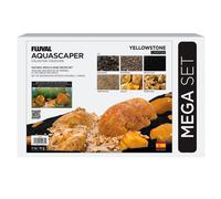 (Yellow Stone) Fluval Stone Rock Aquarium Aquascaper Decoration Bundle Kit