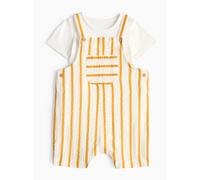 Yellow Stripe Bib Shorts & Bodysuit 12-18 months