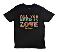 Yellow Submarine All You Need Is Love Stack T-Shirt The Beatles Black L