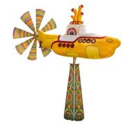 Yellow Submarine Wind Spinner, Submarine Wind Spinner Outdoor Garden Decor, Rotating Submarines Yard Spinners with Spin Blades, Motion Art Wi nd Sculpture, UV-Resistant Non-Fading (1pcs)