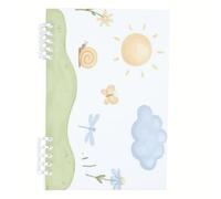 Yellow Sun A5 Notebook, Light Blue Dragonfly Notebooks A5, Lined Paper Spiral Notebook Lined 120Pages/60Sheets, Workbook for Writing, Journal for Man, Journaling Supplies Women Man