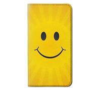 Yellow Sun Smile PU Leather Flip Case Cover For Motorola Moto G6 Play, Moto G6 Forge, Moto E5