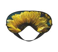 Yellow Sunflower Breathable Adjustable Eye Mask Effective Shading Blindfold for Sleeping with Elastic Strap