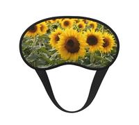Yellow Sunflower Floral Print Sleep Eye Mask Light Blocking Soft and Comfortable Night Eye Blinder for Women Men for Sleeping Travel Night Shift