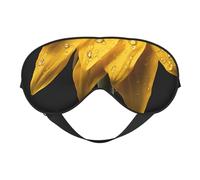 Yellow Sunflower Floral Print Sleep Mask Silk Eye Cover Soft Satin Blindfold Elastic Strap Night Eyeshade Travel Nap for Women Men
