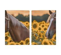 Yellow Sunflower Horse Passport Holder, ID Card Protector Case Passport Holder with Slot Passports Travel Wallet Document Cover for Women And Men