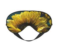 Yellow Sunflower Print Eye Mask,Silk-Like Sleep Mask,Night Sleeping Mask for Men Women,for Sleep Relaxation