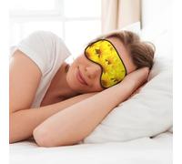 Yellow Sunflower Print Eye Mask, Soft Eye Mask for Sleeping, Travel, Nap Women and Men