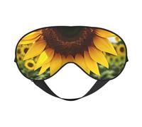Yellow Sunflower Print Lightweight Sleep Mask Breathable Light-Blocking Travel Yoga Outdoor Adventures