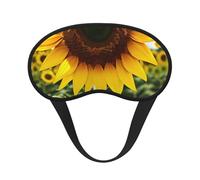 Yellow Sunflower Print Sleep Mask for Side Sleepers Cup-Shaped Blackout Eye Mask Shades Cover for Men and Women
