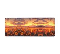 Yellow Sunflowers at Sunset Extra-Large Keyboard and Mouse pad (12x31.5 inches), Suitable for Computers, Game Consoles, etc., Suitable for Both Office and Study, improving Efficiency and Comfort!