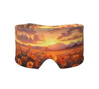 Yellow Sunflowers at Sunset Unisex Side Sleeping Headband, Sleeping Eye Mask and Ear Muffs, (26.8 * 4.3 inches), Indoor and Outdoor Travel Yoga Adjustable Comfort Eye and Ear Muffs,