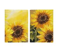 Yellow Sunflowers Passport Holder, ID Card Protector Case Passport Holder with Slot Passports Travel Wallet Document Cover for Women And Men