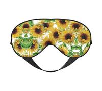 Yellow Sunflowers Print Eye Mask for Sleeping Light Blocking,Soft Breathable Eye Mask,Adult Party Eyeshade Favors