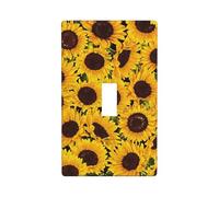 Yellow Sunflowers Print Light Switch Cover Plate,Toggle Wall Plate Cover,Standard Size 4.5 x 2.76 Inche