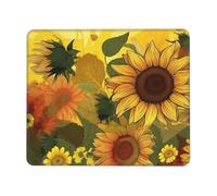 Yellow Sunflowers Print Mouse Pad 7.9 x 9.5 in, Anti Slip Rubber Base Computer Mouse pad for Computers Laptop Office Desk Accessories