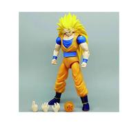 (Yellow-super-goku) Bandai Anime Super Saiyan Son Goku Vegeta Anime Action Figure Model Gifts Collectible Figurines for