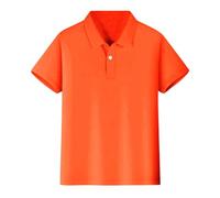 Yellow T Shirt Polo Shirts, Tshirt Polos Short Sleeve Graphic School Shirts for Girls Golf Crew Neck Plain T-Shirt Children Boys Age 2-13 Years