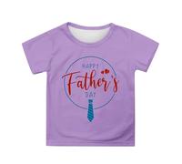 Yellow T Shirts for Girls UK Graphic Tees Cute Floral Short Sleeve Tops for Kids Inspirational Spring Summer Casual Outfit Daily Wear Youth Blouse (2-Purple, 4-5 Years)