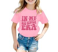 Yellow T Shirts for Kids Girls UK Graphic Print Short Sleeve T-Shirt Casual Round Neck Top for Everyday Wear Spring Summer Outfit (4-5 Years)