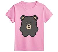 Yellow T Shirts for Kids Girls UK Graphic Print Short Sleeve T-Shirt Casual Round Neck Top for Everyday Wear Spring Summer Outfit (4-5 Years)