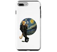 Yellow Tabby Cat Smoking Starry Night Scene Van Gogh Fun Case for iPhone 7 Plus/8 Plus
