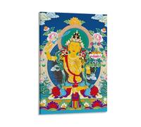 Yellow Tara Tibetan Thangka Painting Poster (1) Picture Print Wall Art Poster Painting Canvas Posters Artworks Room Aesthetic 12x18inch(30x45cm)