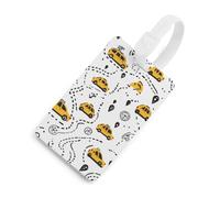 Yellow Taxi Black Route Luggage Tags for Suitcases Handbag Tag Labels Travel Accessories Privacy Cover ID Label