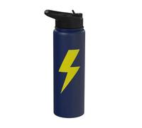 Yellow Team Bolt of Lightning Game Design Stainless Steel Insulated Water Bottle