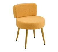 Yellow Teddy Fleece Makeup Stool Dressing Chair Bedroom Piano Seat