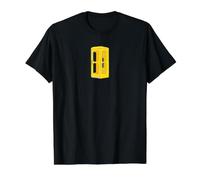 Yellow Telephone Booth, Germany, Hand-Drawn Value Graphic T-Shirt, Men, Black, L