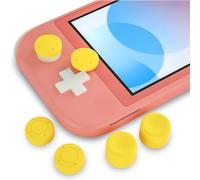 Yellow Thumb Grips Compatible with Switch Lite - Soft Silicone Joystick Caps, Cute Yellow Gaming Accessories