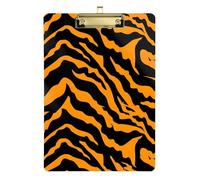 Yellow Tiger Print Acrylic Clipboard with Metal Clip, Standard A4 Size 12.5" x 9" Clipboards for Nurses Students Teachers Women Man Classroom Office
