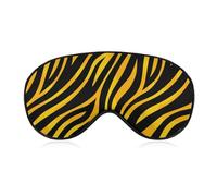 Yellow Tiger Skin Pattern Sleep Mask for Women Men Soft Eye Masks Adjustable Blindfold Sleeping Shade Cover 8 X 4 Inch