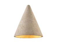Yellow Travertine Wall Sconce Japanese Vintage Black Metal Wabi Sabi Light Fixture with Natural Cone Stone Lampshade Art Deco Wall Sconces for Bedside Bedroom Kitchen Island