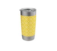 Yellow Trellis Preppy Chinoiserie Trellis Pattern Stainless Steel Insulated Tumbler
